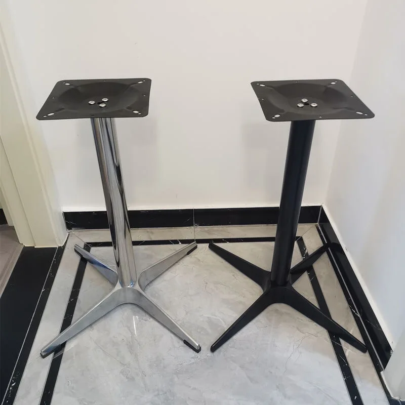 

Aluminum alloy brushed silver four-claw dining table foot X-shaped table base Alloy leg bracket Cross dining foot sh