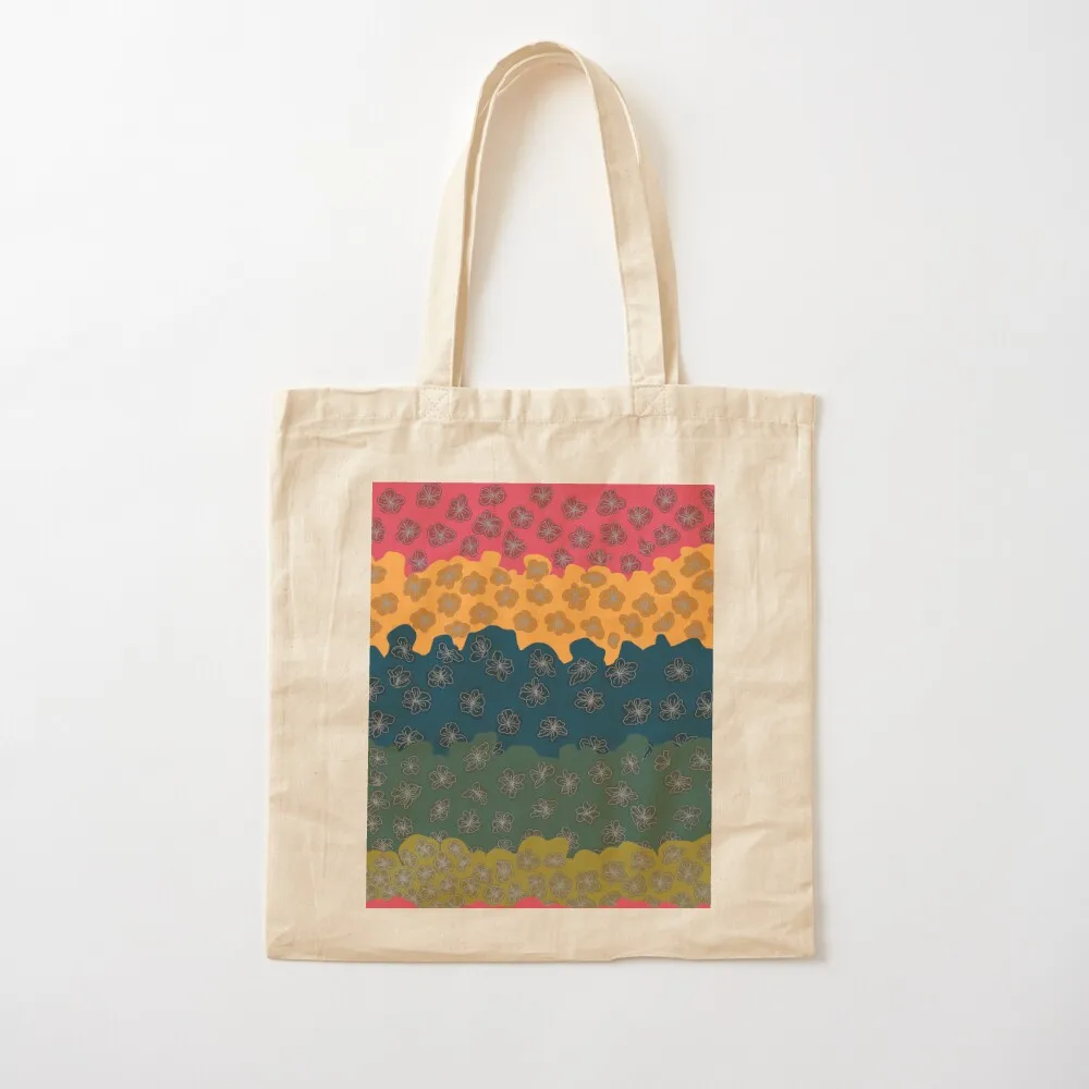 

Sunset layered flowers Tote Bag Women's bag tote bag custom Canvas Tote