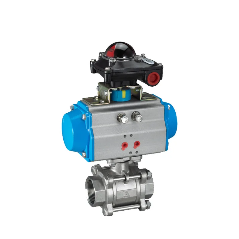 

Pneumatic three-piece ball valve Pneumatic ball valve, pneumatic threaded ball valve