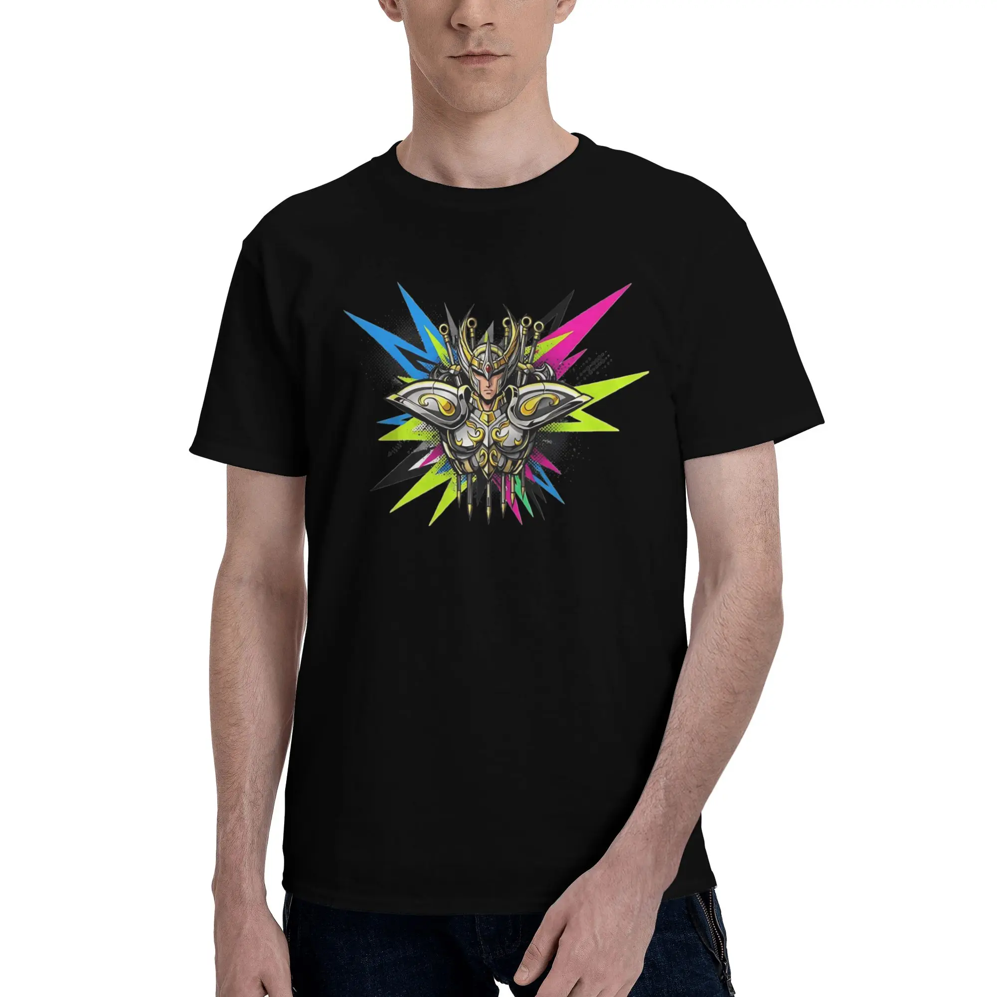 Knights of the Zodiac Libra  Novelty Graphic 100% Cotton T-Shirt Bandai Saint Seiya Tops Tees For Men