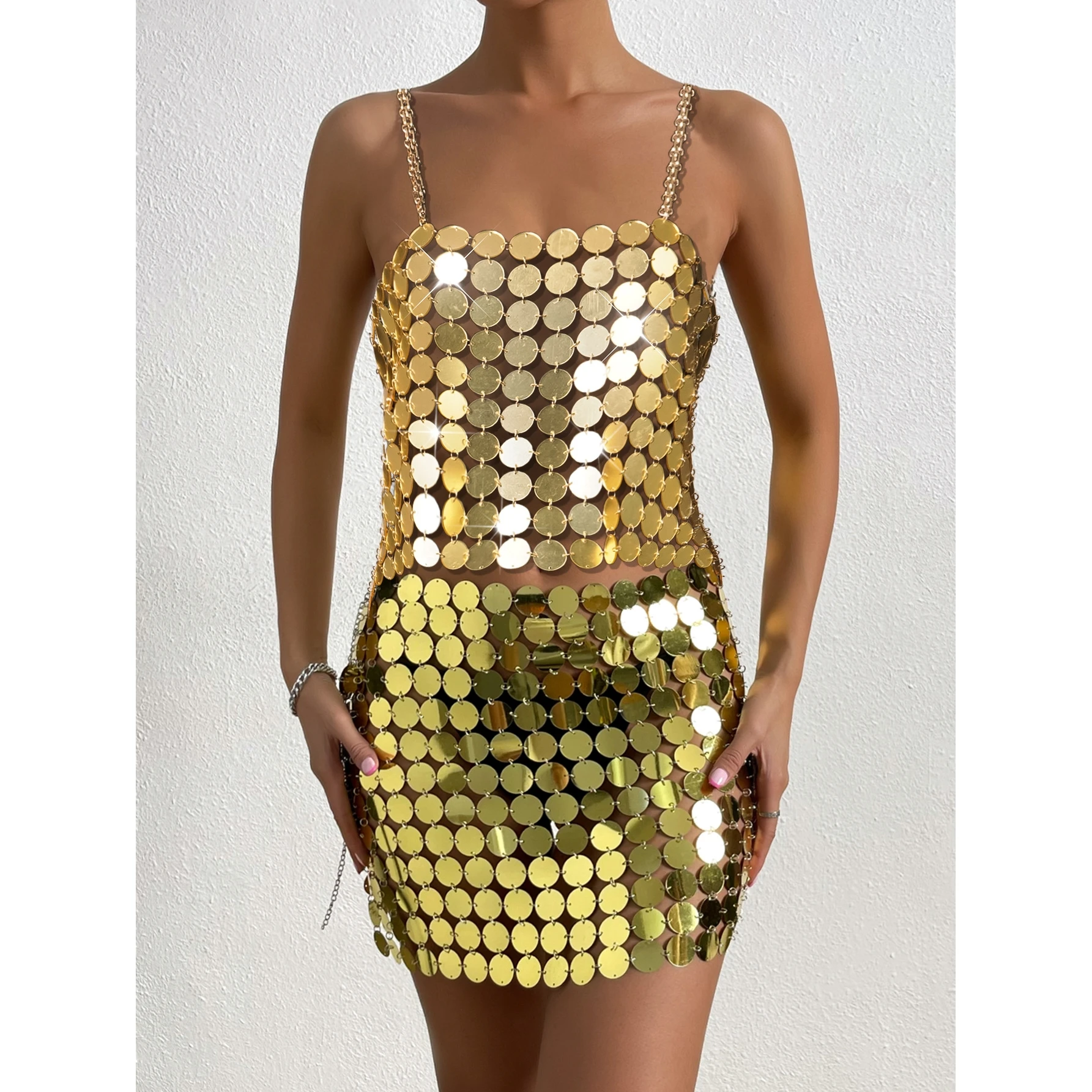 

Акриловая металлическая цепочка ручной работы Victoria Par, женский горячий жилет S, маленький Ba, однотонный дизайн, летняя мода, женский...