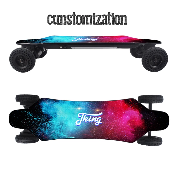 New 4 Wheels SUV Longboard 1000W*2 Belt Motor Offroad Longboard Skateboard Electric Skateboard 20km Remote Controller 30km/h