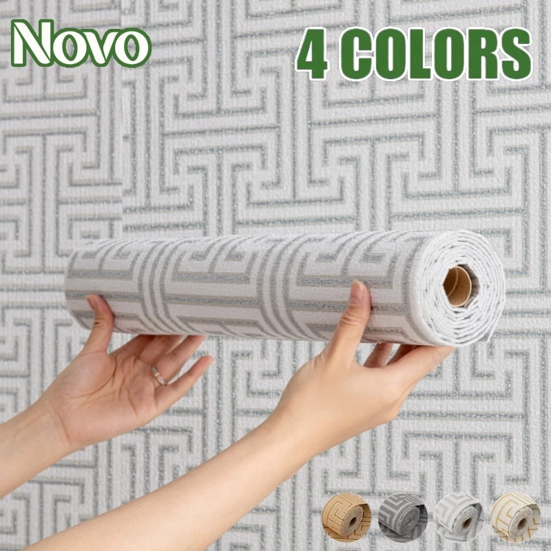 

Thick PVC Wallpaper Self Adhesive Geometric Wall Covering Waterproof Wall Sticker Luxury for Bedroom Living Room Home Decoration