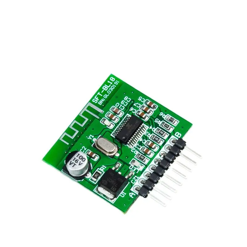 Remote Bluetooth decoding board module, mini audio receiver, wireless amplifier, speaker, checkout prompt playback