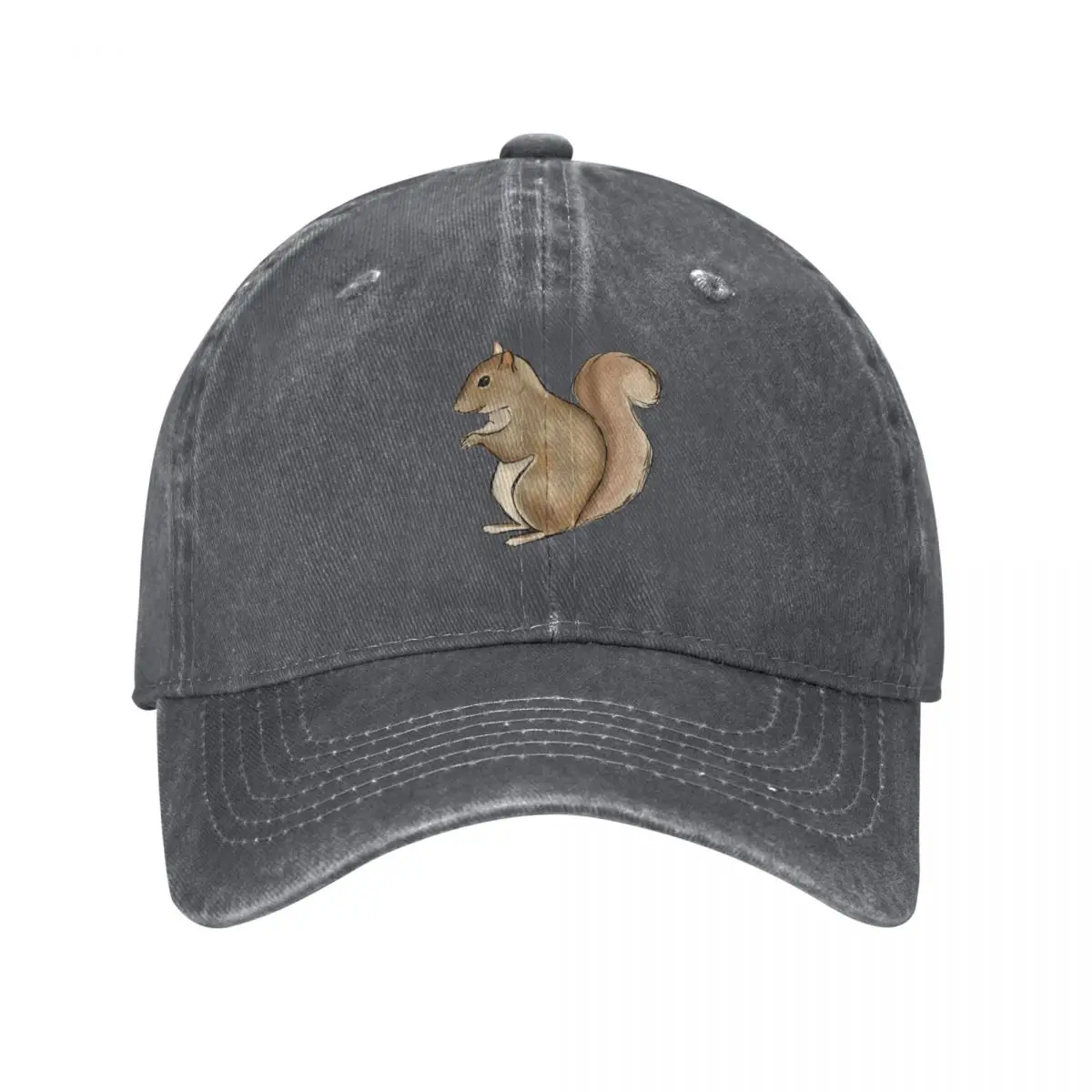 Squirrel Baseball Cap Sunscreen black fashionable Men's Women's