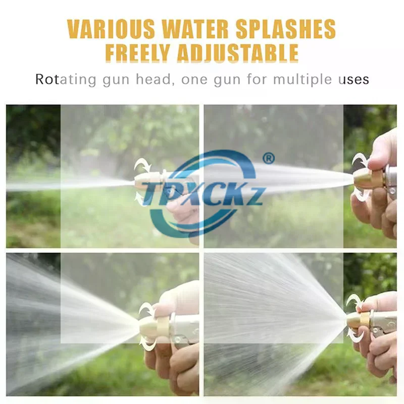 High Pressure metal Garden Water Spray Gardening Sprayer Water Hose Jet Portable Adjustable Yard Watering  Pressure Washer