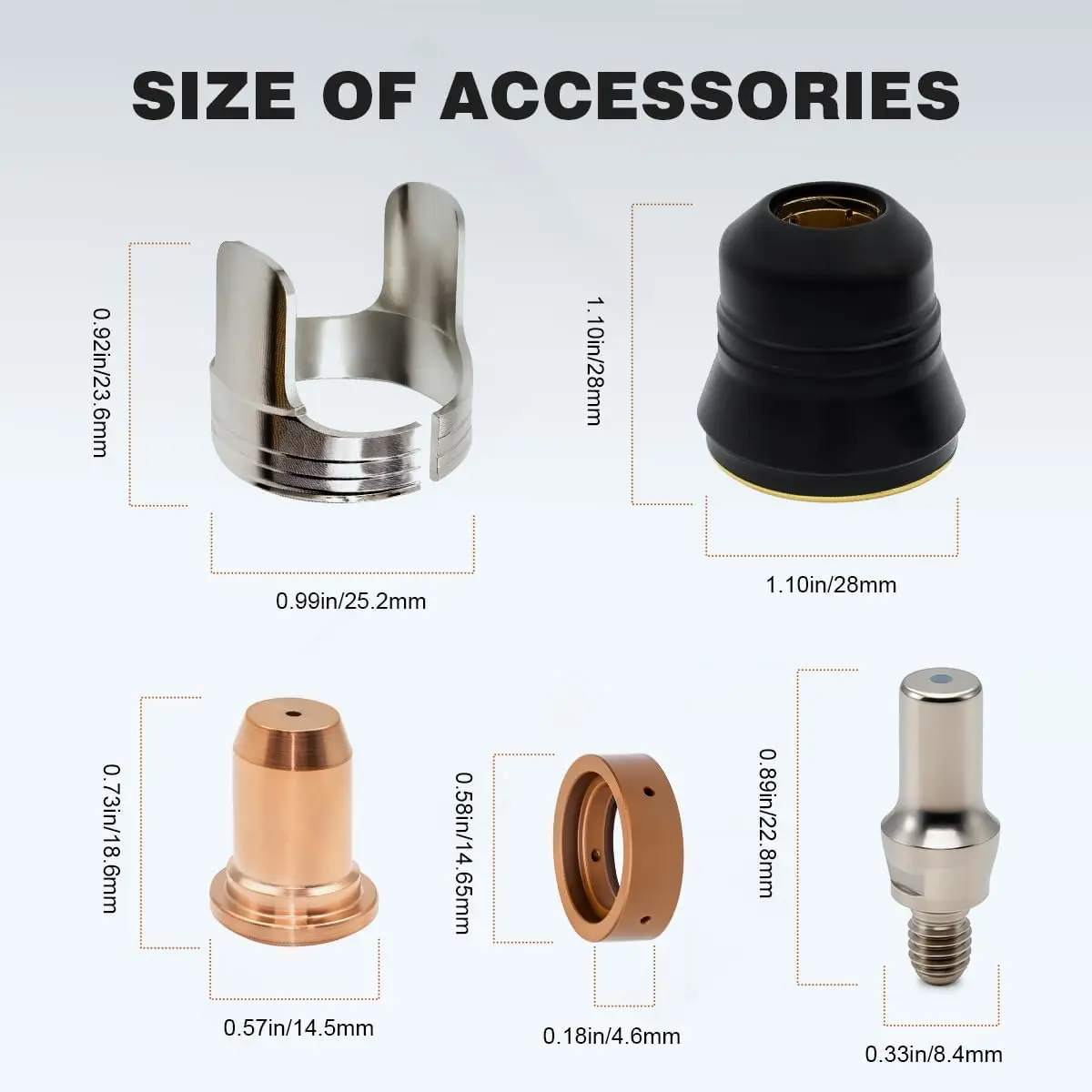 PT40 PT60 IPT40 IPT60 PTM60 Plasma Torch Consumables Electrode Nozzle Tip Kit High Performance Cutting Welder Spare Parts