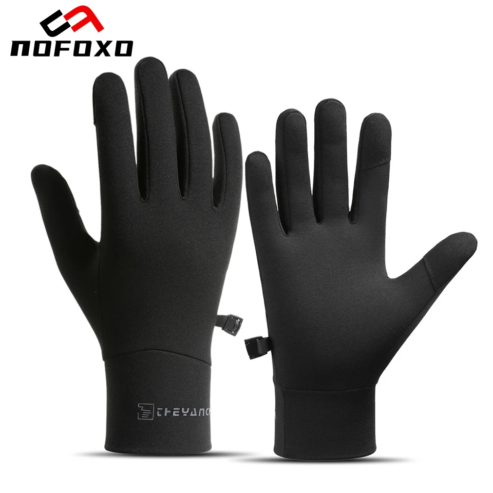 AliExpress nofoxo NOFOXO Winter Outdoor Sports Running Glove Anti-Slip Thermal Cycling Gloves Warm Touch Screen Gym Fitness Full Finger Gloves