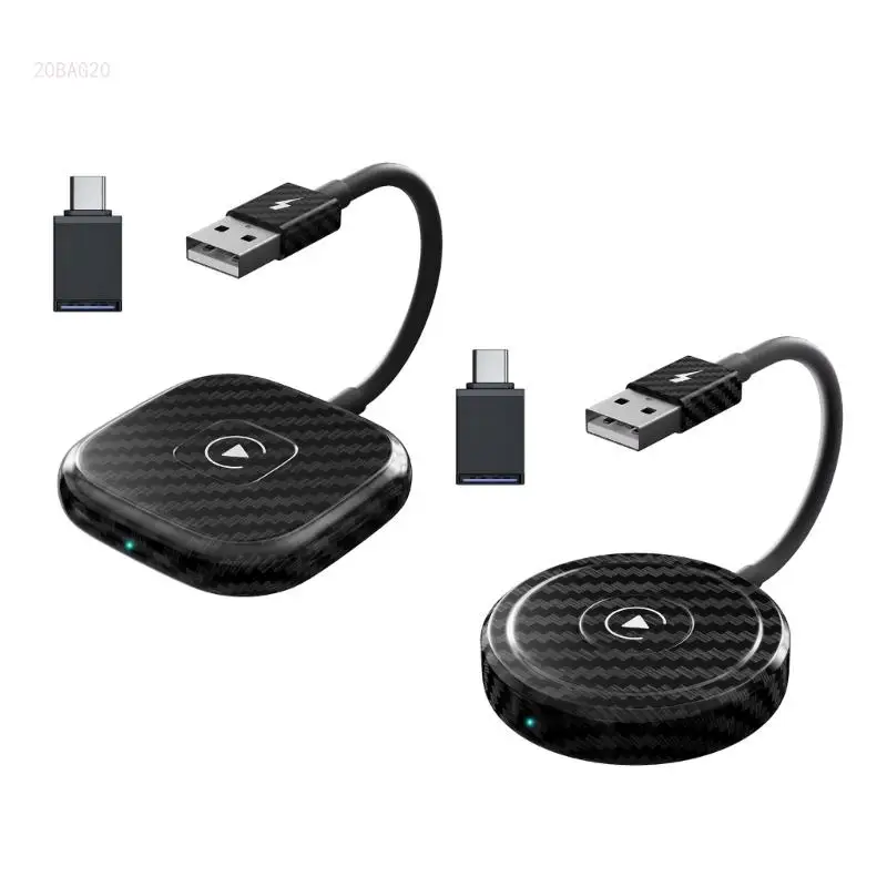 Wireless CarPlays Adapter Carbon Fibers Plug & Plays Dongle Enjoy the Freedoms of Wireless Connectivity in Your Car