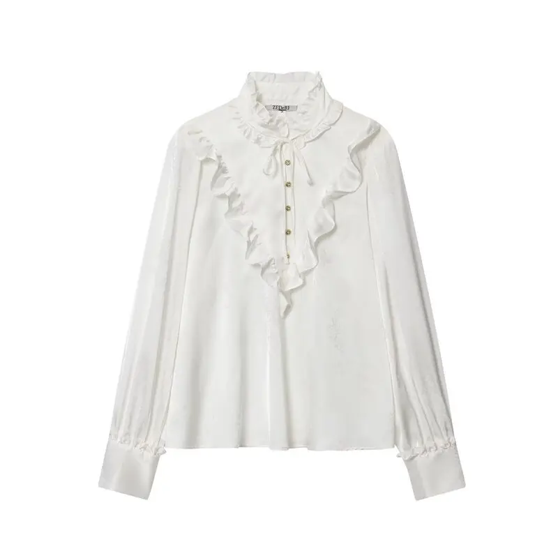 

Шелковая атласная текстура с цветочной вышивкой, женская универсальная осенняя новинка, модный дизайн, свободная посадка, длинная вилка-стойка...