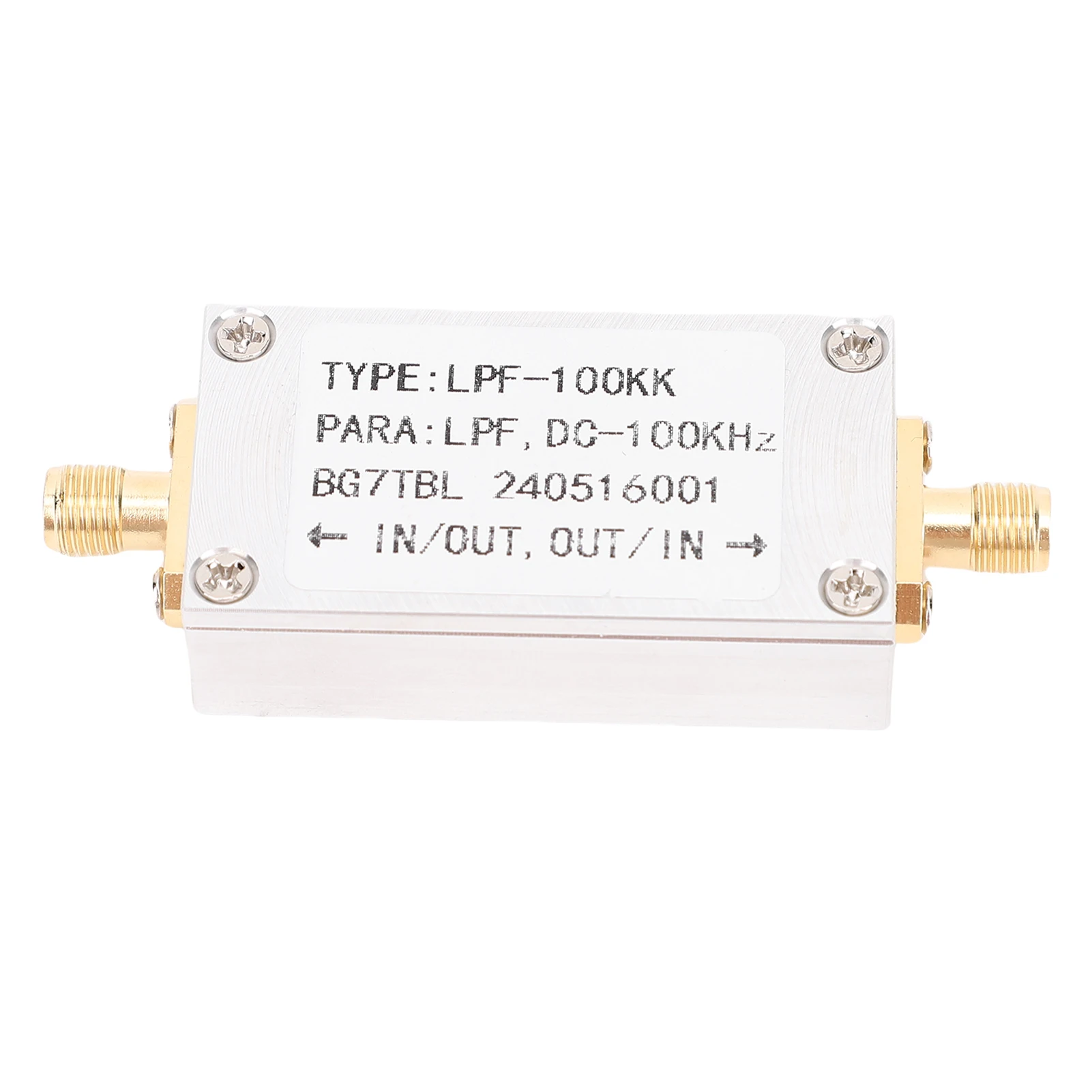 Low Pass Filter LPF 100K SMA Interface 100KHZ Aluminium Alloy Low Pass Band Filtering Board Low Pass Filter Board