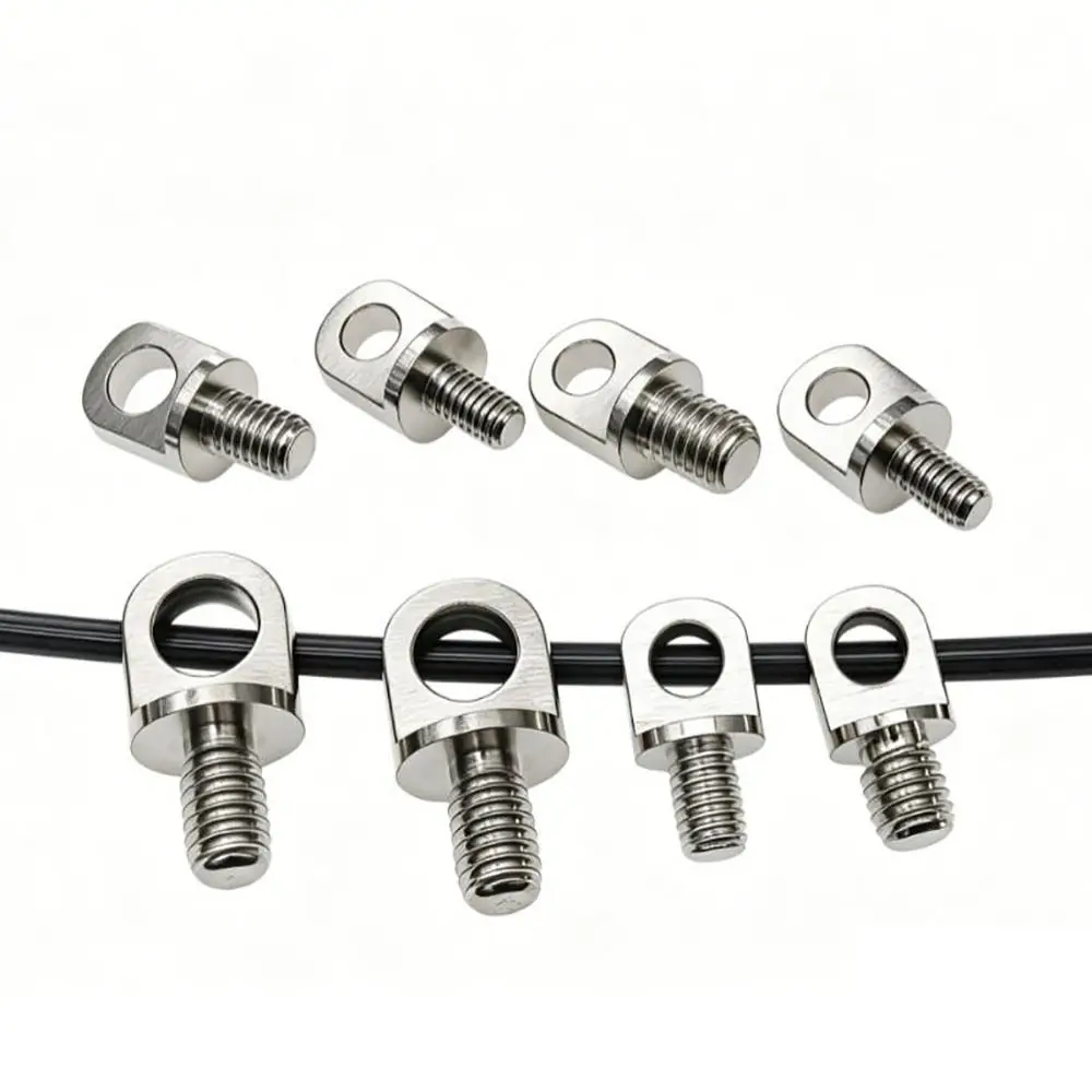 5Pcs M3-M10 Brass Eye Bolts Brass Copper Copper Lifting Eye Screws With Hole Copper Posts Fasteners