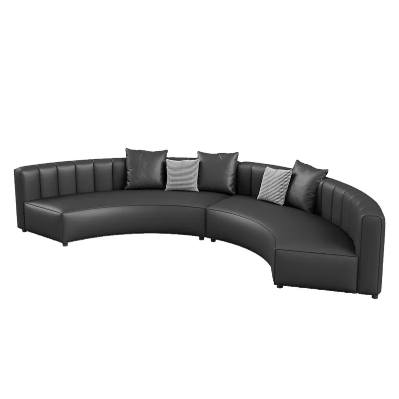 

Visitor negotiation sofa, hotel lobby curved reception sales office sofa combination