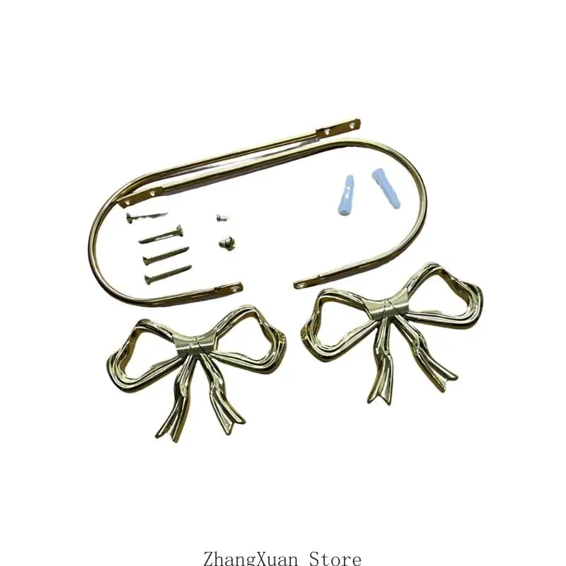 Hochwertige, bronzefarben lackierte Vorhangbefestigungen, 2-teiliges Set, inklusive Schrauben für eine einfache 3 x – Detail 8