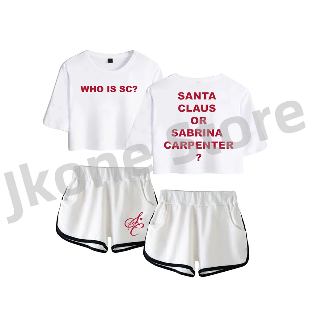 Sabrina Carpenter SC Baby Tee Shorts Set fruitcake Album Merch Women Fashion Casual Short Sleeve T-shirts