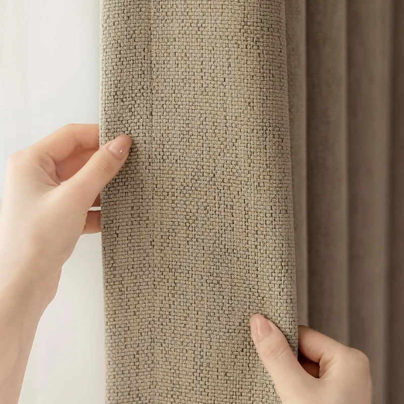 310cm Height Custom Made Thickened Solid Color Double-Sided Jacquard 80%-90% Blackout Living Room Curtains Bedroom Curtains