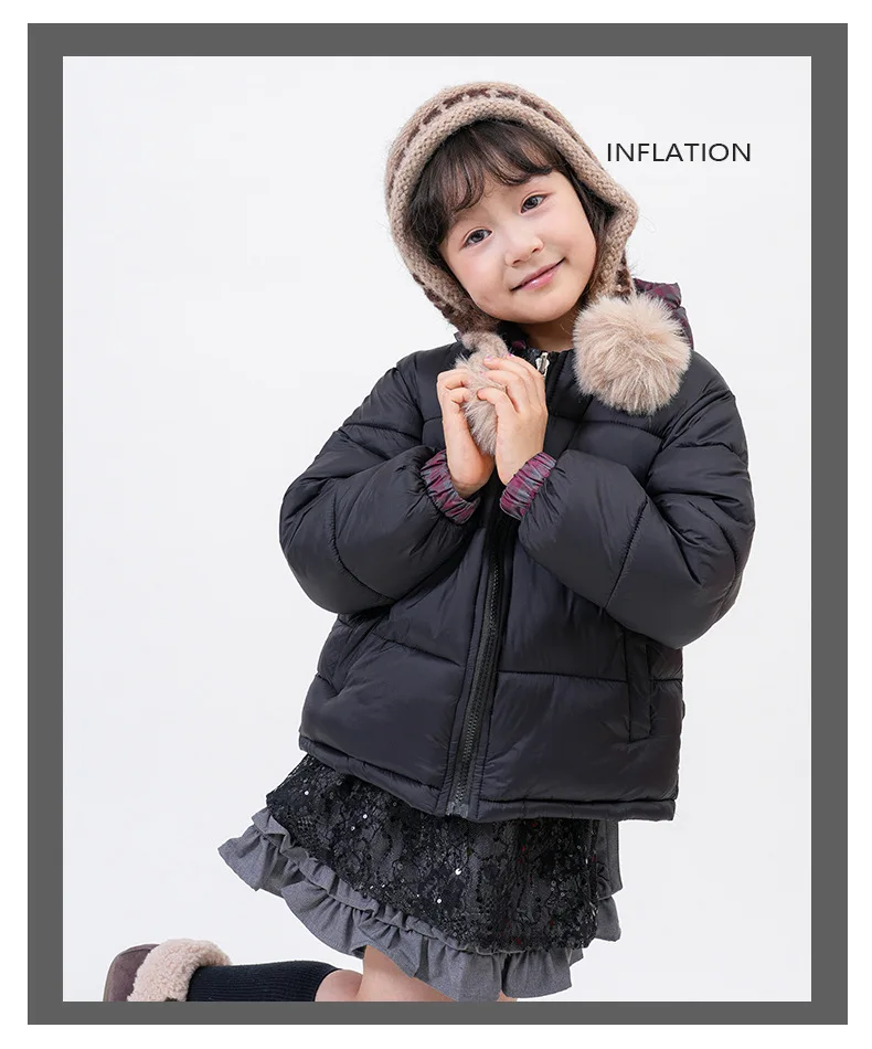 Winter Jungen Verdickte Karierte Kapuzenjacke aus Baumwolle Mädchen Kinder Winddichte Warme Jacke Baby Weiche Freizeitkleidung Schule Sport Kinder – Detail 21