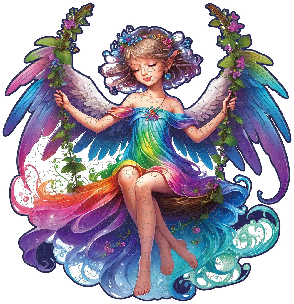 

Деревянный пазл «Девочка-эльф», уникальные пазлы неправильной формы в форме животных, идеальный подарок на день рождения и праздник для влюбленных и друзей