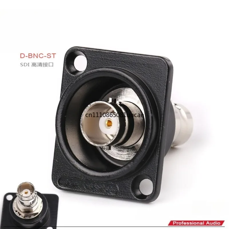 For 75Ohm Solder Free BNC Female To Female Socket D Shape 86 Panel Gold Plated Q9 HD SDI Audio Wall Panel Fitting