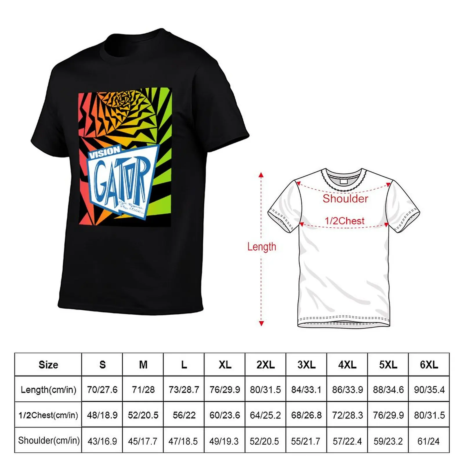 Vision Gator T-Shirt Plus Size Gym Sports T-Shirt