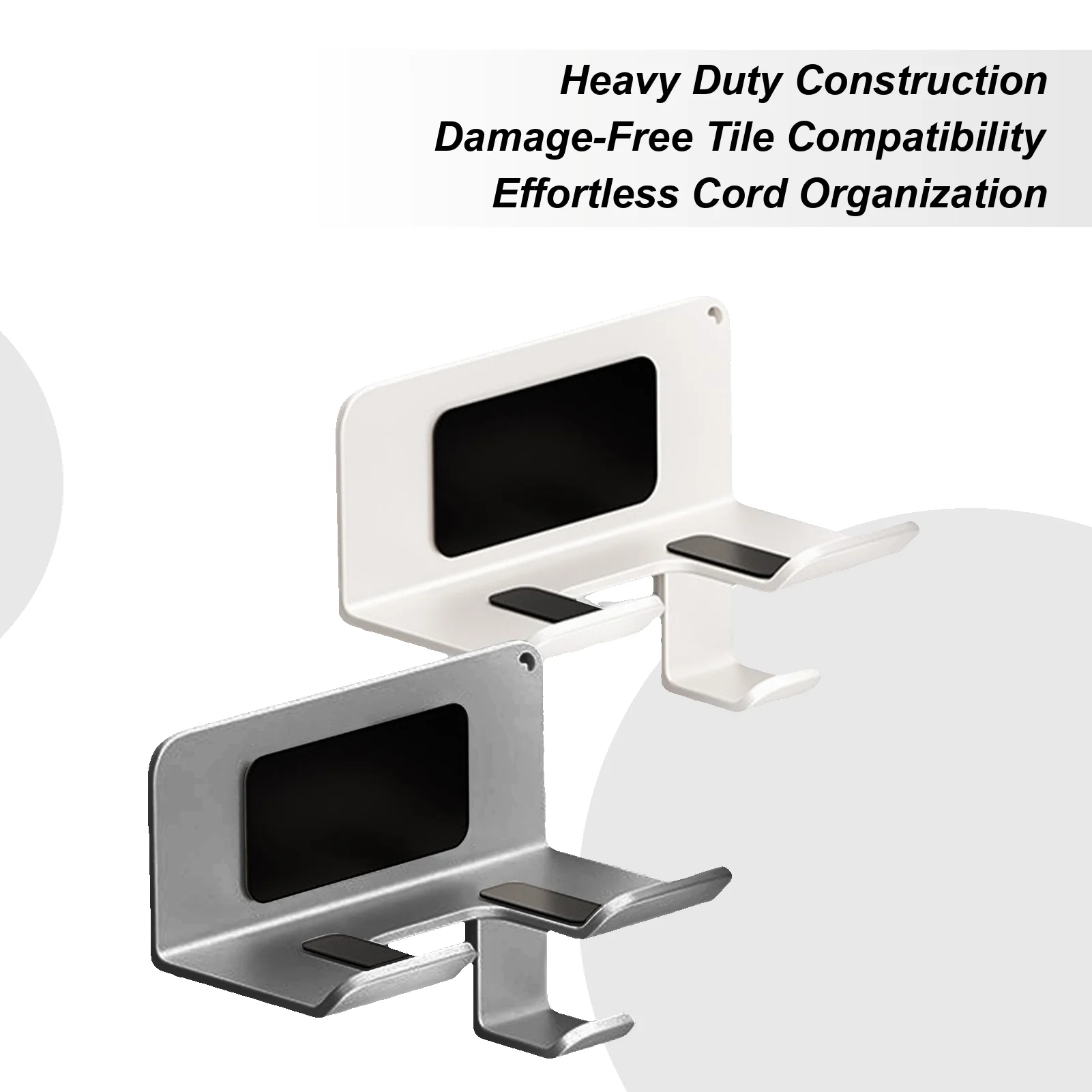 

Universal Hair Dryer Stand Wall Mounted Self-adhesive Hairdryer Straightener Rack Blow Dryer Hanger With Wire Storage