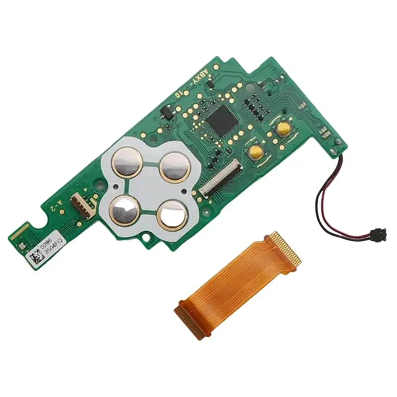 T23C Power Switch Board+Flex Cable Replacement Parts Green Game Supplies For New 3DS ABXY Button Keypad PCB Board Power On OFF B