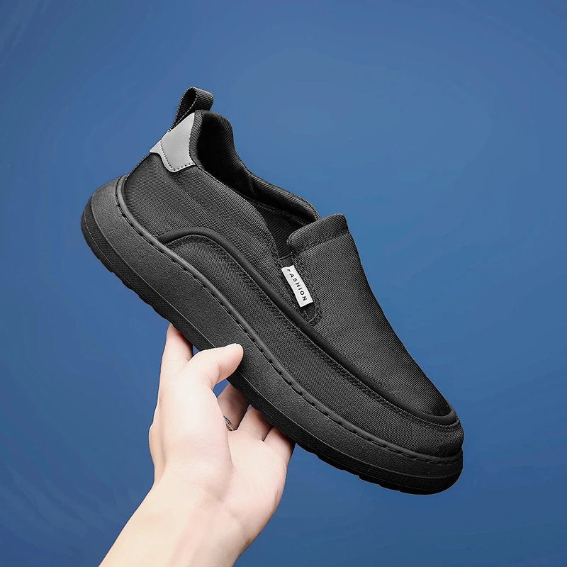 

Мужская обувь2025Летняя новинка Lazy Set Foot Универсальная обувь Le Fu на толстой подошве Ультралегкая и удобная повседневная мужская тканевая обувь