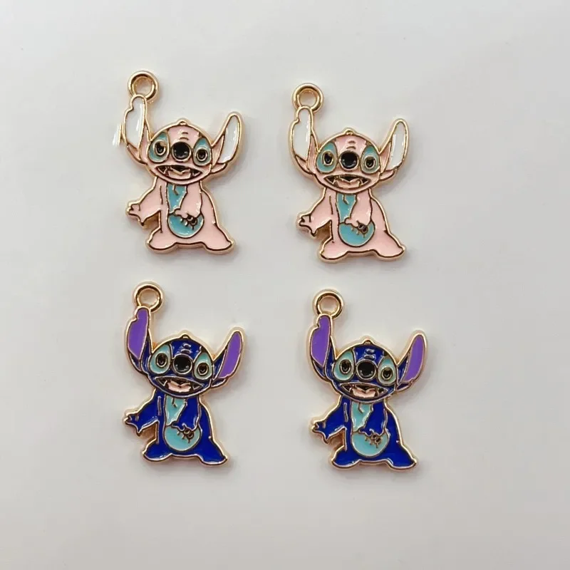 10pcs Enamel Pack Alloy Drops Animal Stitch Charm Pendant Necklace Keychain DIY Handmade Keychain Necklace Cute Earring charms