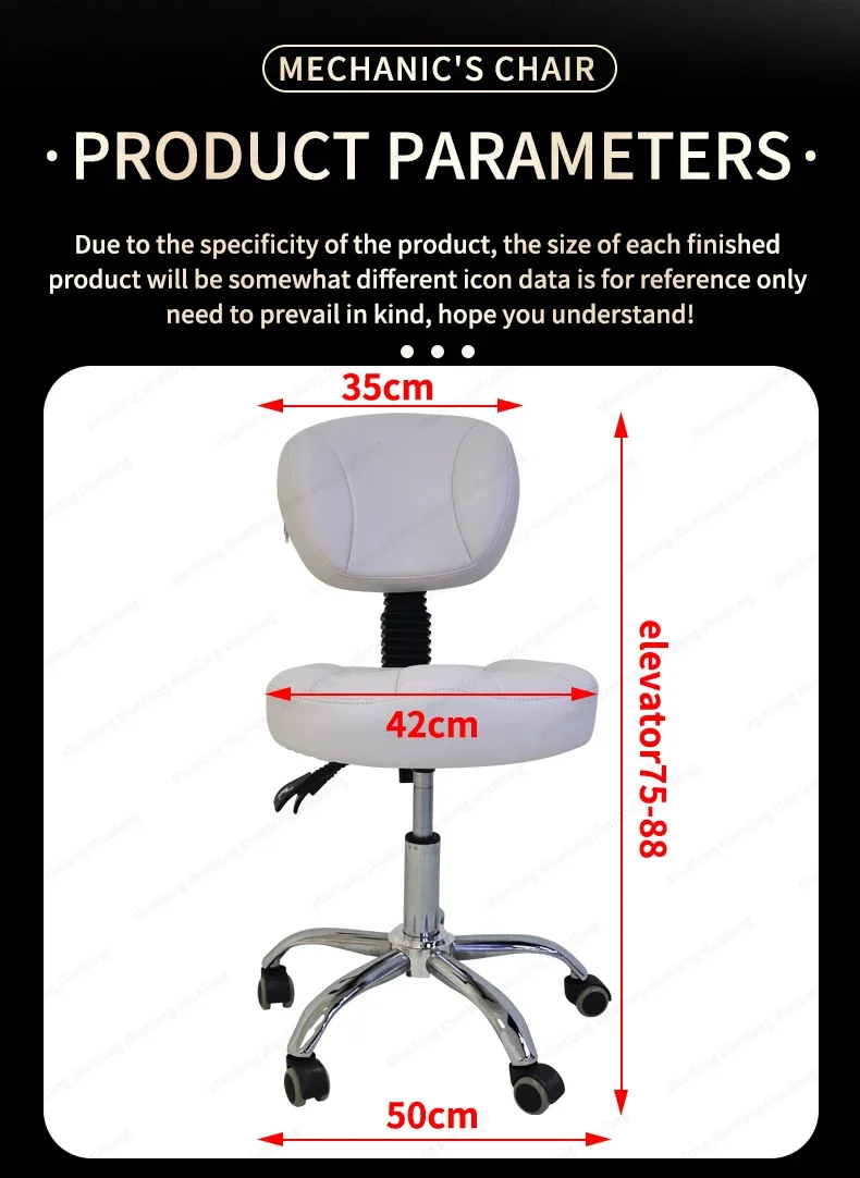 High quality leather rotating barber stool aesthetic chair modern salon furniture small pedicure stool with wheels for sale