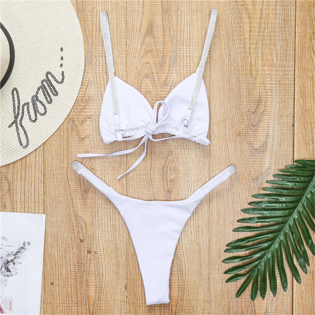Neuer sexy Mini-Bikini, Damen-Badeanzug, zweiteiliges Bikini-Set mit Pailletten, gepolstert, Badebekleidung, Damen-Badeanzug V2043P – Detail 22