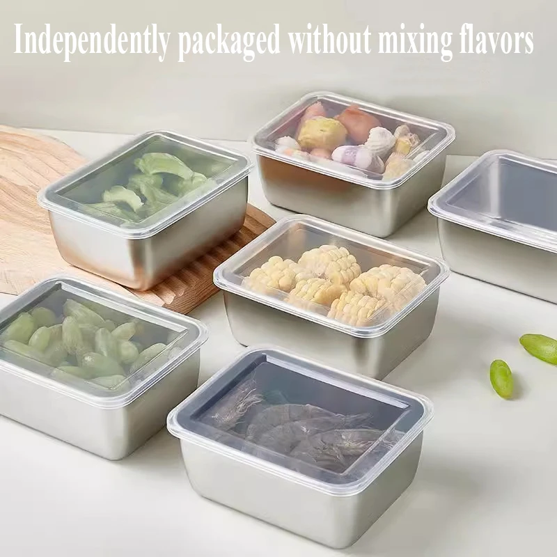 5pc Stainless Steel Food Storage Containers Set - Airtight BPA-Free Lunch Boxes for Meal Prep, Camping & Office, Dishwasher Safe
