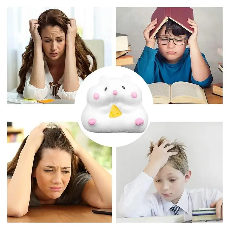 フィジェット スクイーズ おもちゃ ハムスター ソフト アニマル ハムスター スクイーズ 感覚玩具 伸縮性のあるピンチ緩和 フィジェット 男の子 女の子 子供 ティーン用