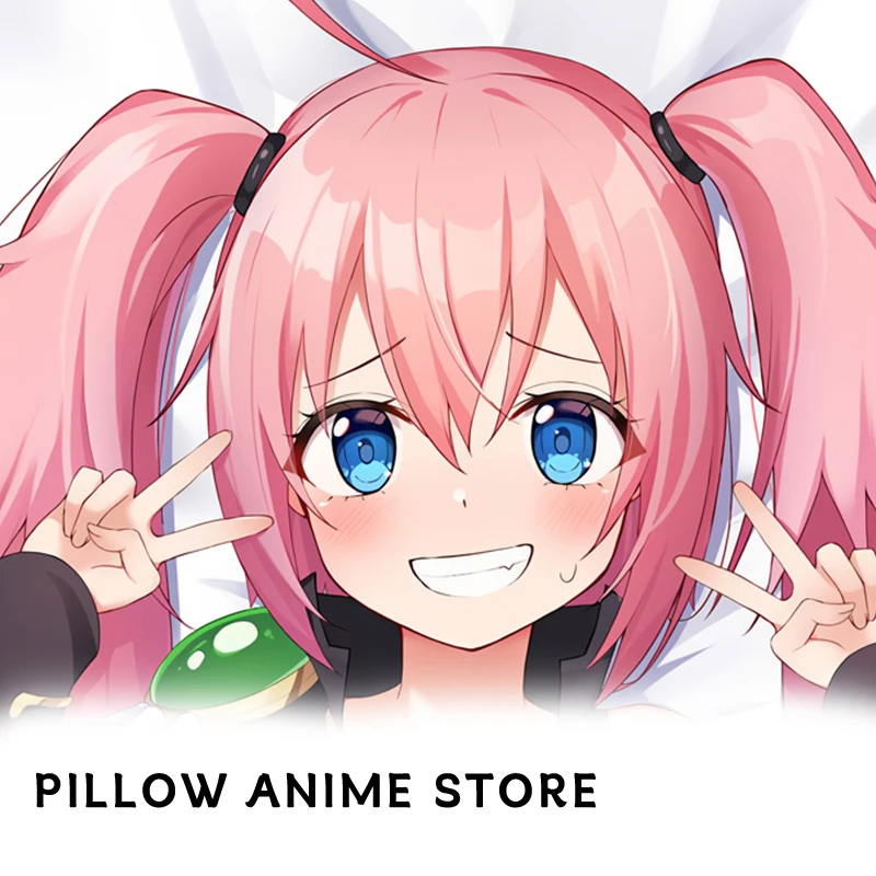 Dakimakura Cover Anime Tensei Shitara Slime Datta Ken Milim Double-Sided Print Pillowcase Gift Life-Size 2way Body Pillow