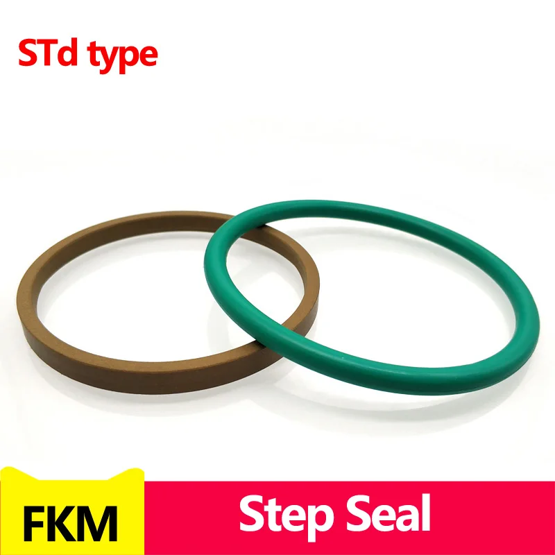 Sello de junta rotativa de aceite STd/GRS, junta tórica FKM, anillo de sello de varilla de pistón, resistencia a altas temperaturas, resistencia al desgaste, 1 piezas