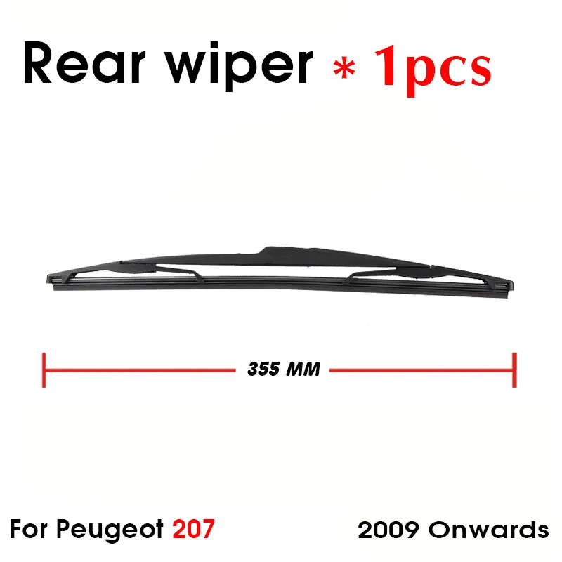 BEMOST Car Rear Windshield Wiper Arm Blades Brushes For Peugeot 207 2009 Onwards Hatchback Windscreen Auto Styling