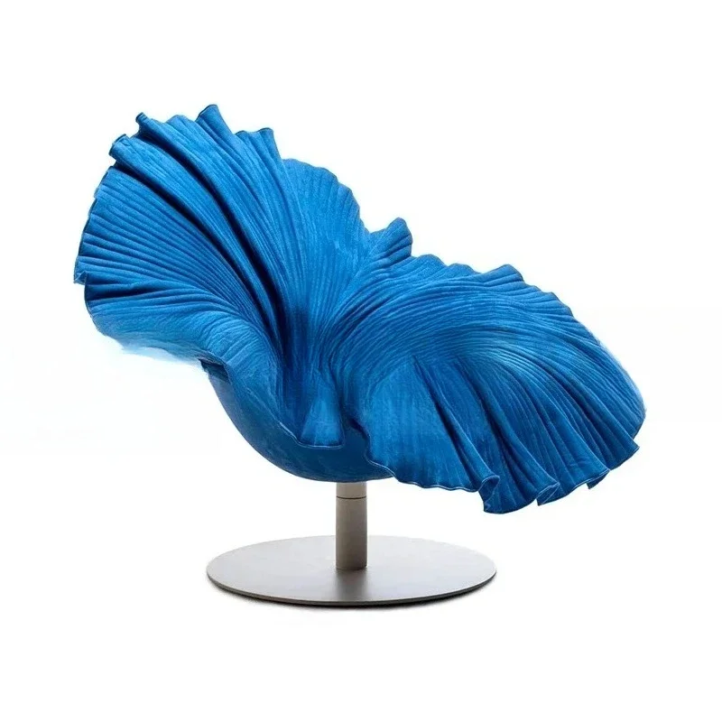 الألياف الزجاجية النسيج أريكة كرسي نادي غرفة نوم الضيوف زهرة البتلة كرسي الترفيه #2