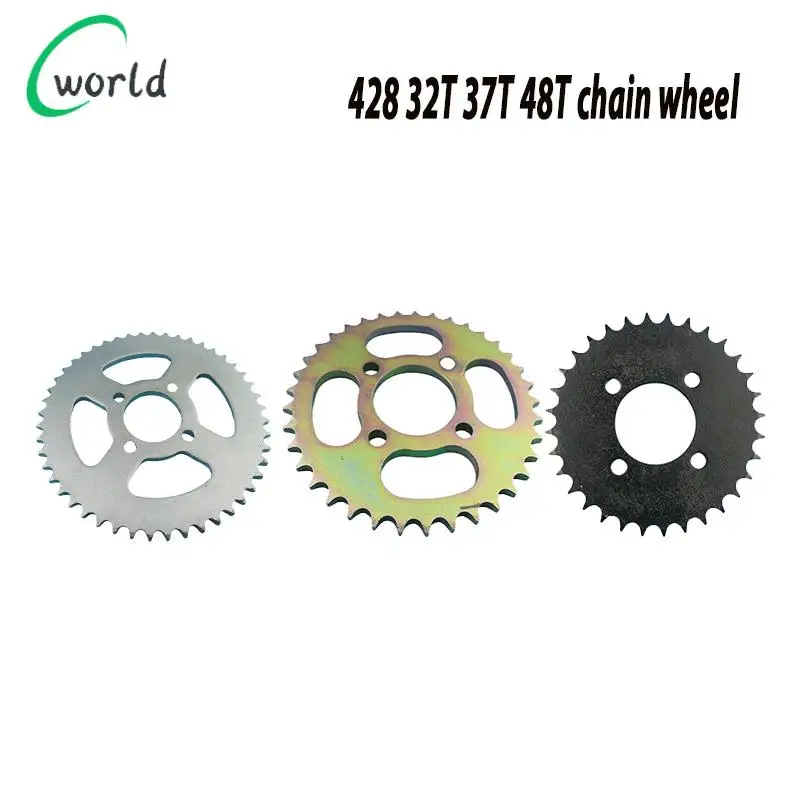 Motorrad-Modifikationskettenrad 428 32T 37T 48T 48MM Hinteres Kettenrad Geeignet für 428 Kette 110cc 125cc Pit Cart Kart Zubehör