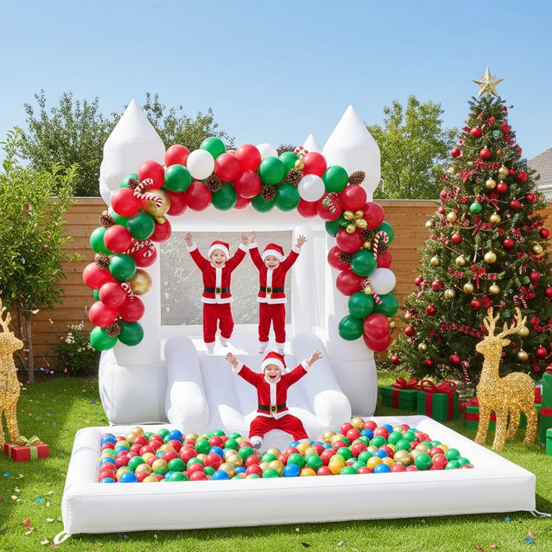 Customization Inflatable Kids Bounce House Jumping Bouncy Castle Slide for Party with Air Blower Christmas inflatable