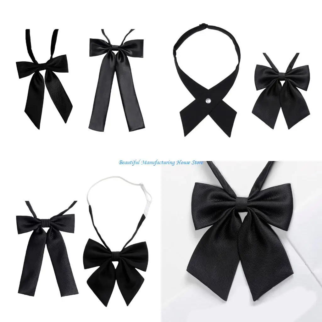 E56A Creative Bows Ties for Women Girls Pre-tied Adjustable Bowties Color