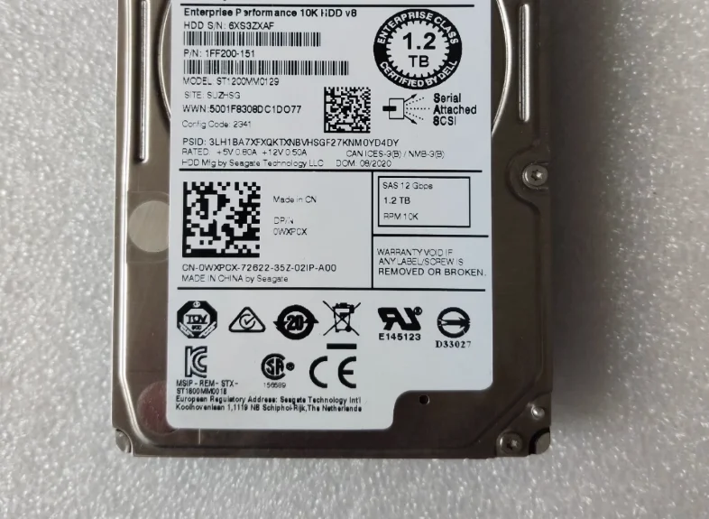 

For 0WXPCX ST1200MM0088 1.2T SAS 10K 12G. Server hard drive