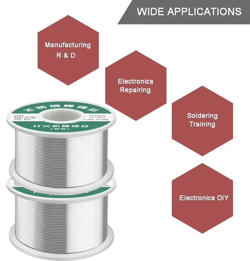 20/100g Easy Melt Solder Wire Stainless Steel Low Temperature Aluminum Copper Iron Metal Weld Cored Welding Wires Soldering Rods