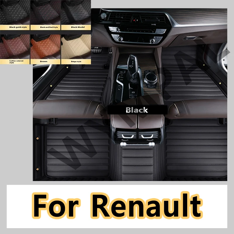 

Luxury Custom Fit Car Floor Mats For Renault Captur Koleos Fluence Arkana Duster Laguna Zoe Pulse Clio Latitude car accessories