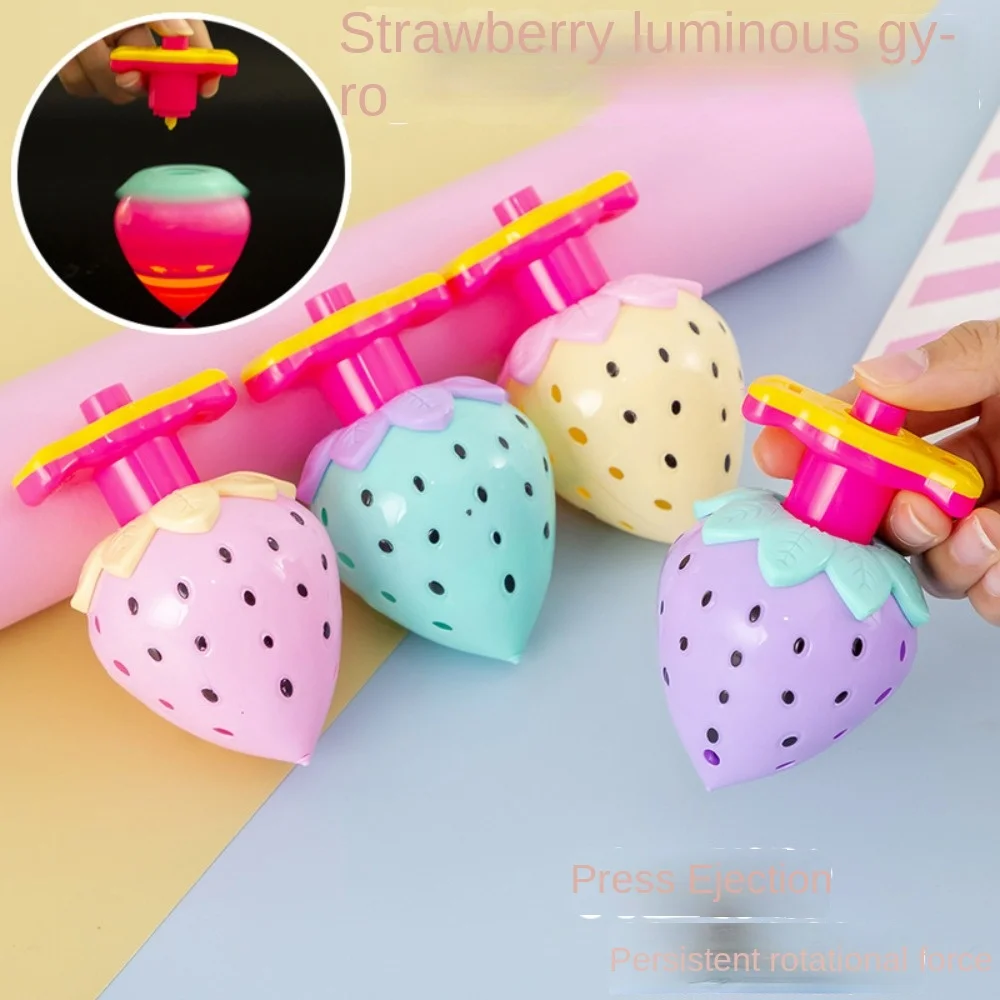 5/10 Pcs Fun Glowing Strawberry Dreidel Toys Great for Birthday Parties Carnival Gift Supplies Pinata Stuffers Classroom Prizes