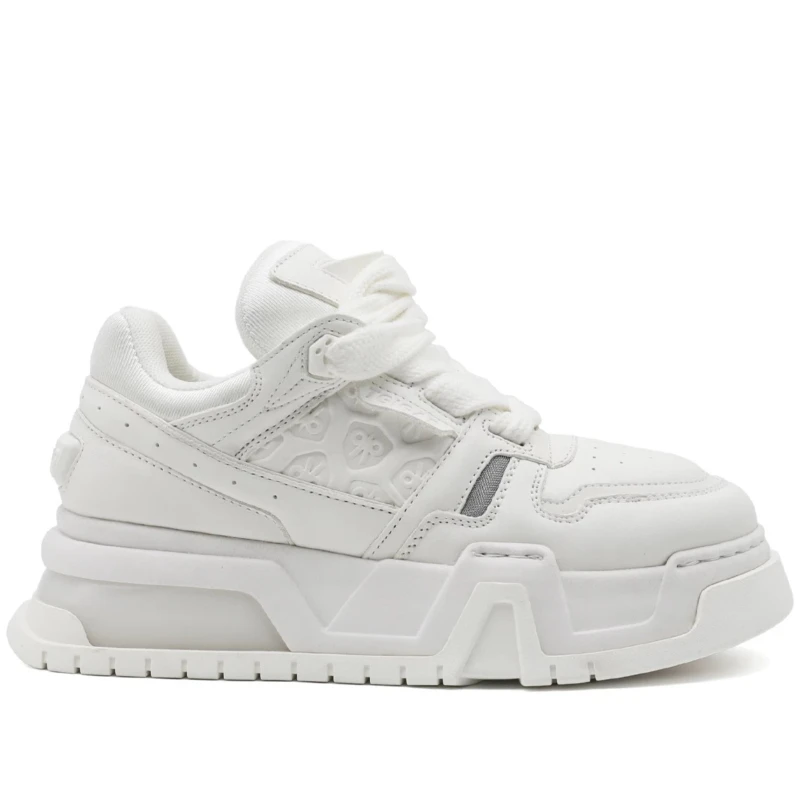 Europe and America 3D Mecha Skate Shoes for Men's Genuine Leather Breathable Thick Soled Height Increasing Shoes Casual Footwear