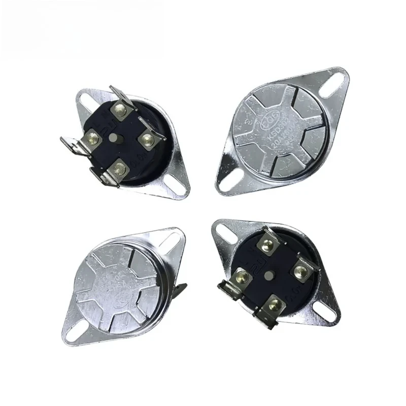 KSD302X 65/70/80/95/125C Temperature Control Element 250V 20A 4 Pins Water Tank Heater Thermostat Switch Auto Reset