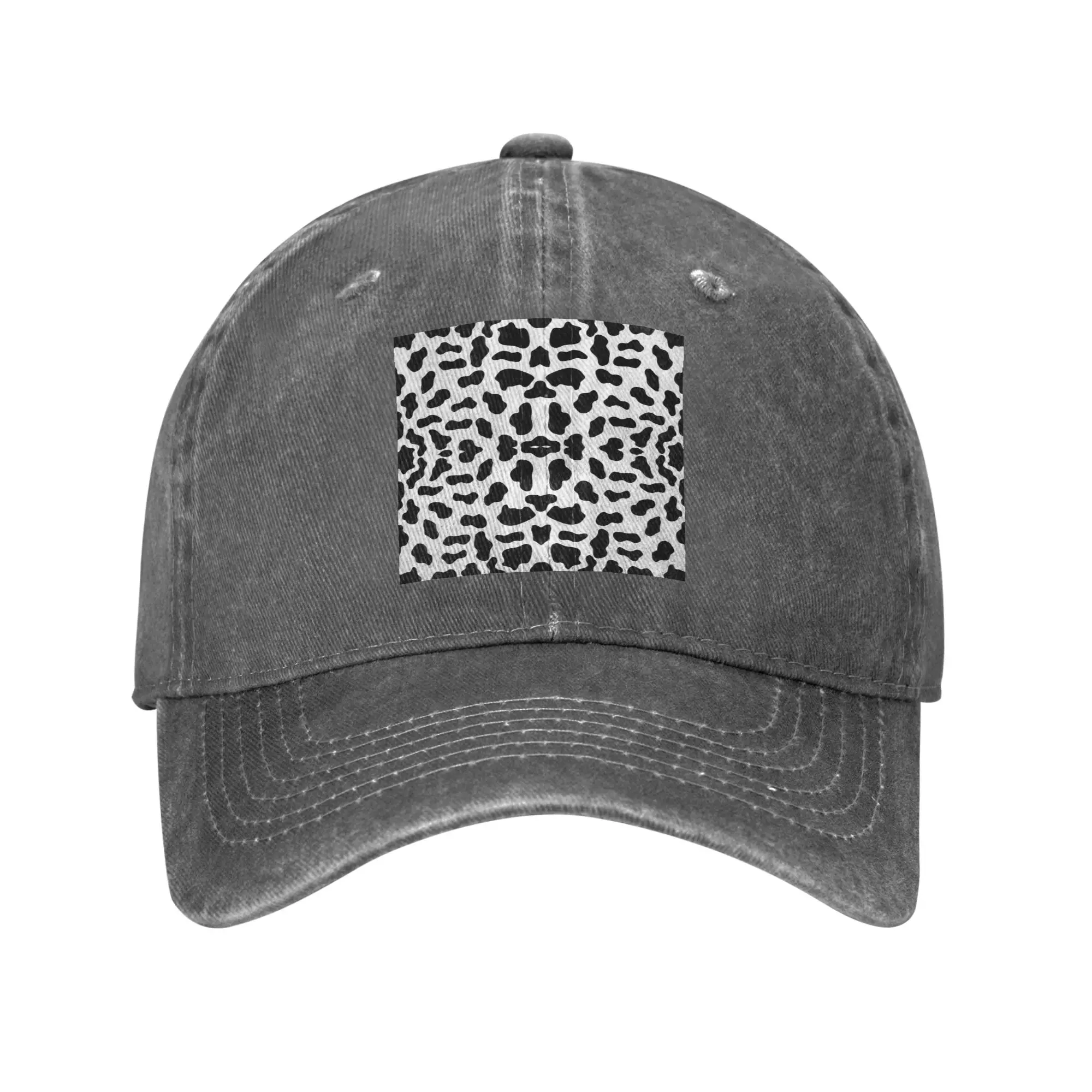 Dalmatian Spots Number 1 Washed Denim Cap Casual Baseball Caps Adjustable Hat Summer Unisex Baseball Hats