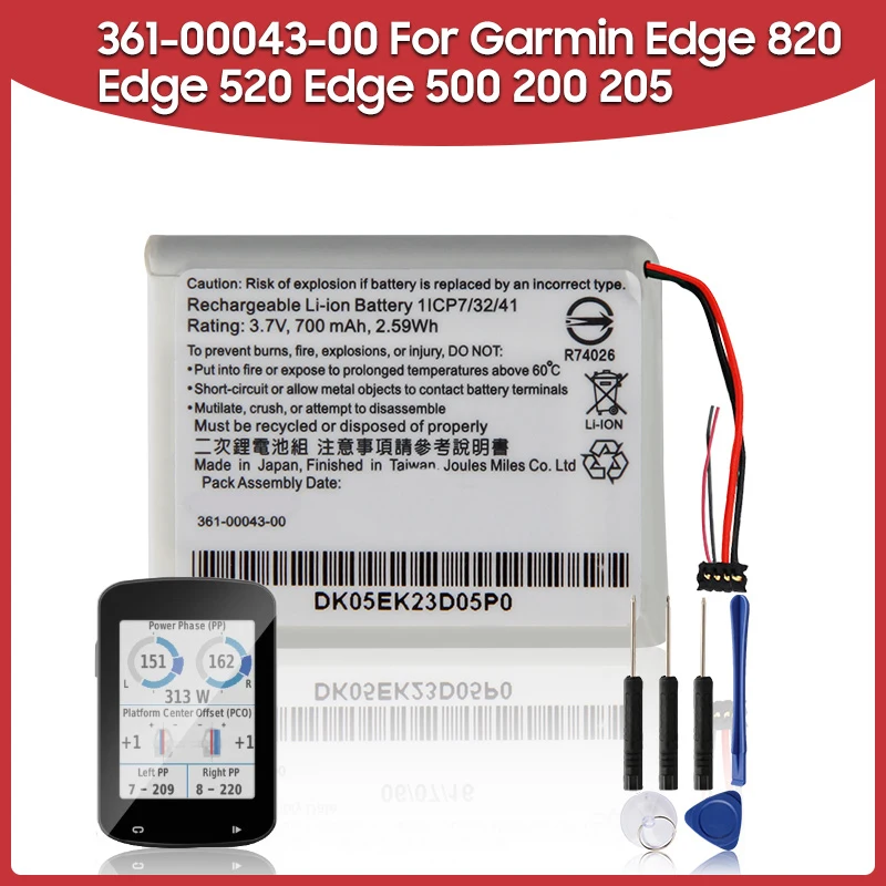 Replacement Battery 361-00043-00 For Garmin Edge 820 Edge 520 Edge 520 plus 500 200 205 Cycling Computer Battery