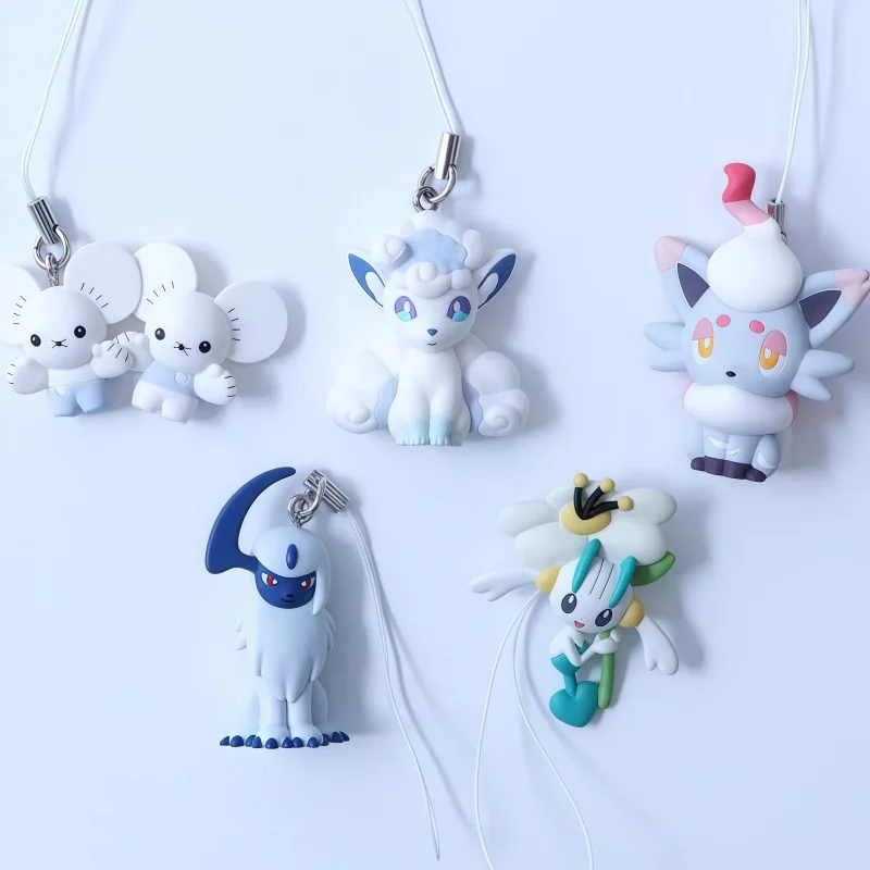 

Takara Tomy Genuine Pokemon Absol Flat Gashapon Keychain White Anime Collectible Pendant Merchandise Gift For Anime Fans