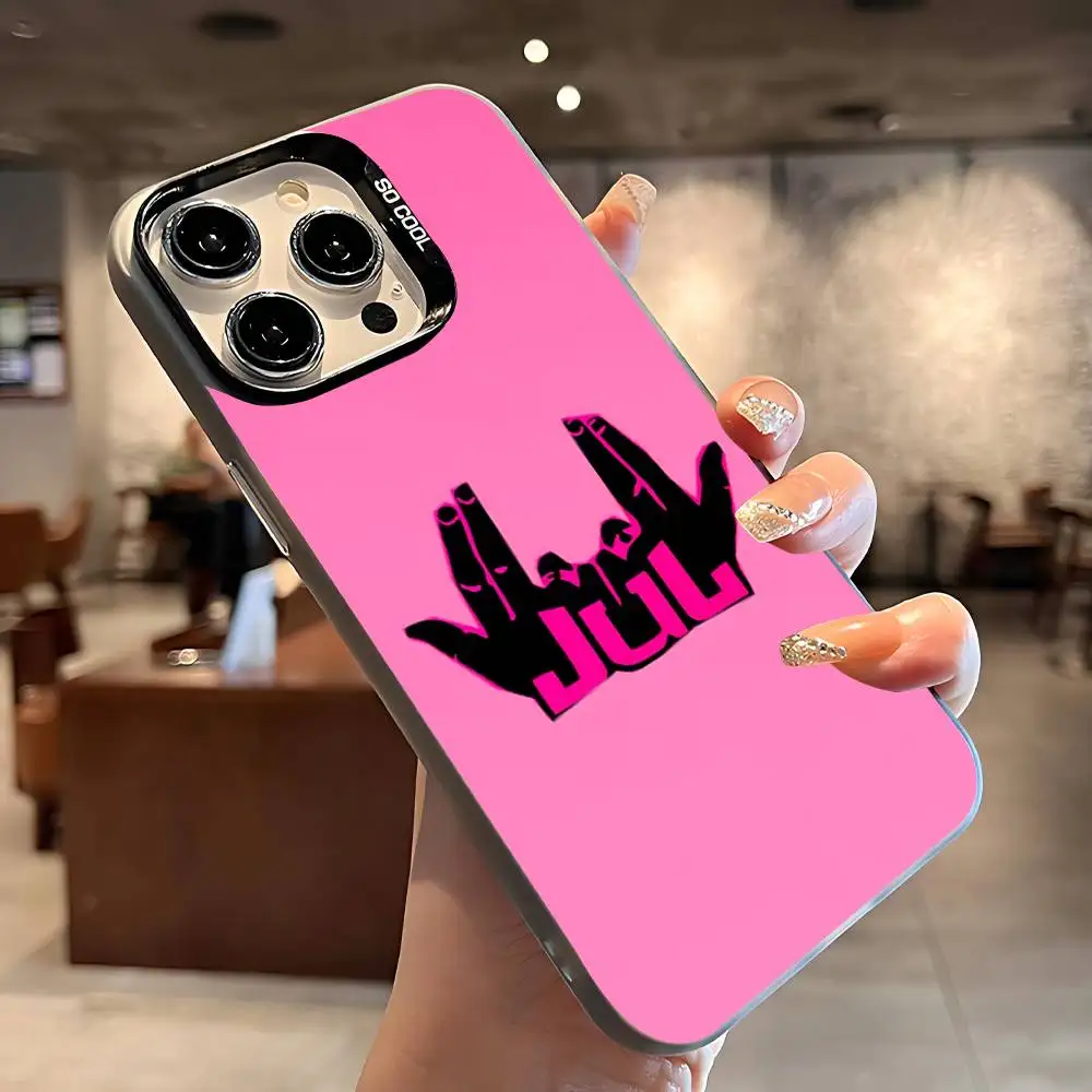 H-Hot Jul Rapper Logo Phone Case IPhone 16 15 14 13 12 11 Pro Max X XR XSMAX 8 7 Plus Candy Matte Shockproof Back Cover - náhled 3