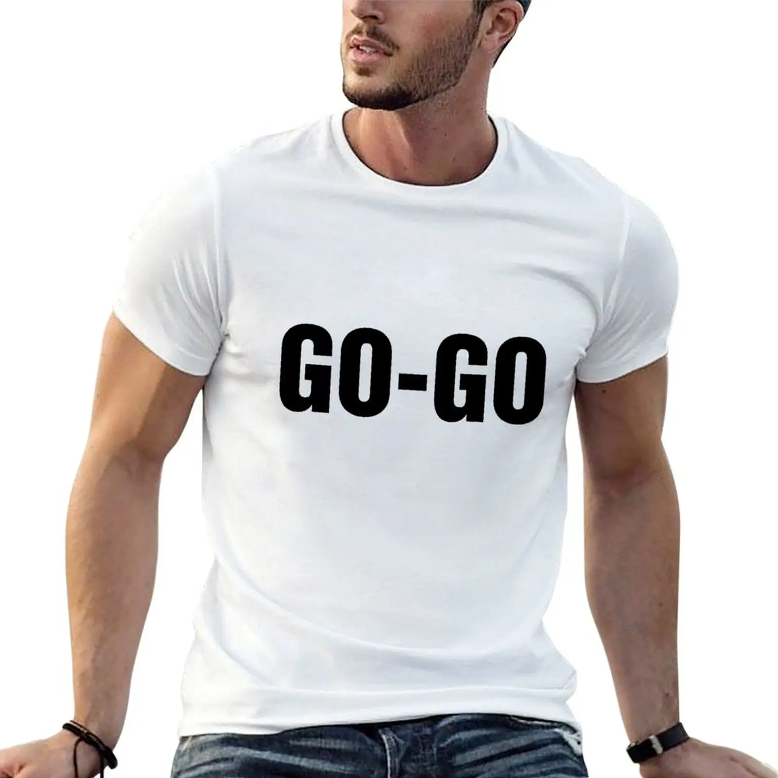 Wham! - Go-Go T-Shirt Basic Solid Color Short Sleeve T-Shirt